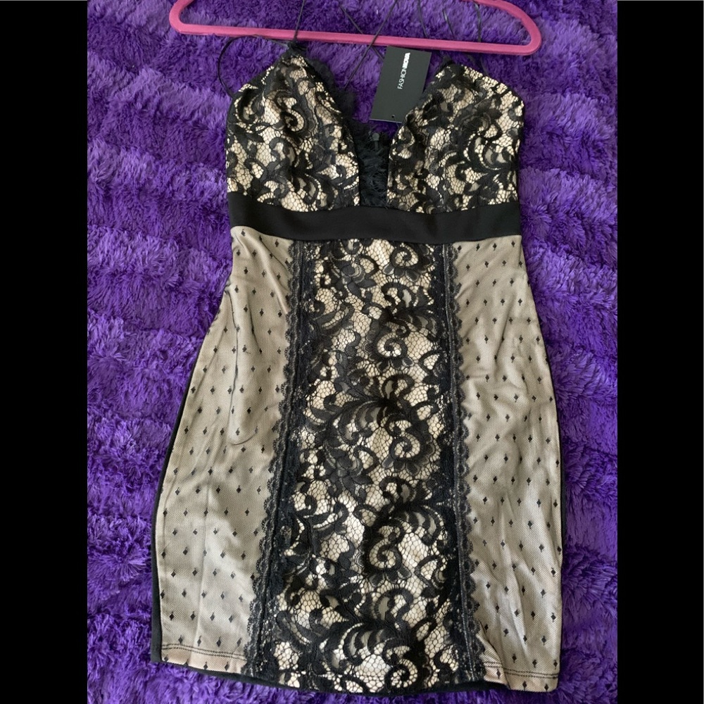 FashioNova Lace/Mesh Dress